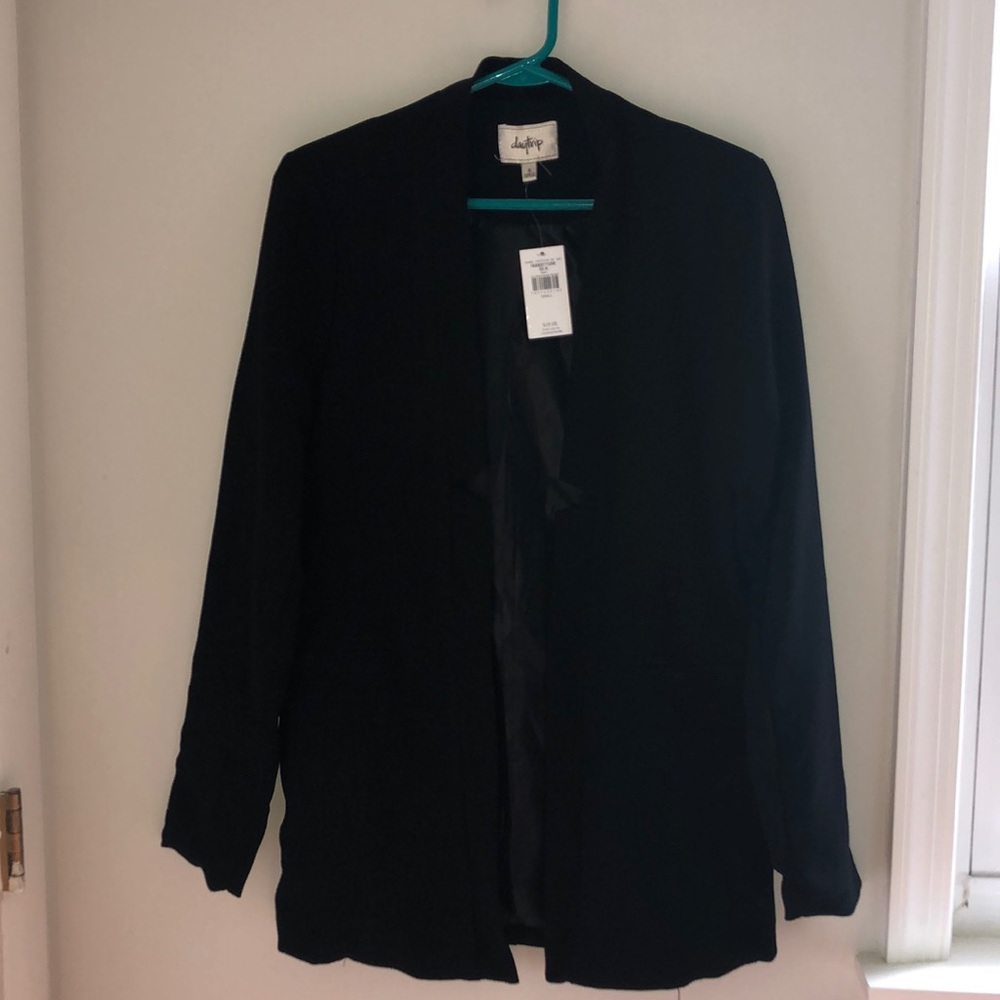 Buckle Lined Black Blazer